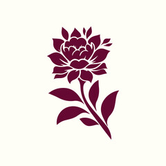 Fototapeta premium Vector illustration of a beautiful pink rose flower with delicate leaves, perfect for floral design, nature-inspired art, or spring decoration