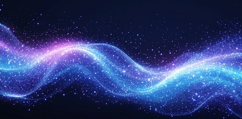 Fototapeta premium 3D illustration of neural networks. Global database and stock markets. Bright, colorful background with bokeh effects.