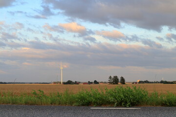 Wind power plant. Summer of 2024. Vara, Västra Götaland, Sweden.