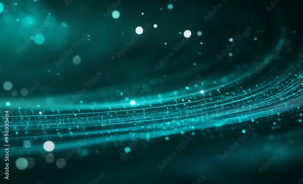 Poster a city of the future in the digital age. a 3d rendering of wireless internet technologies. data prot