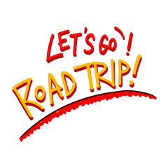 Lets go road trip icon on white background (2)