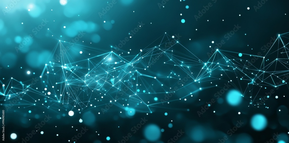 Poster big data and cybersecurity 3d illustration. neural networks and cloud technologies. global database 