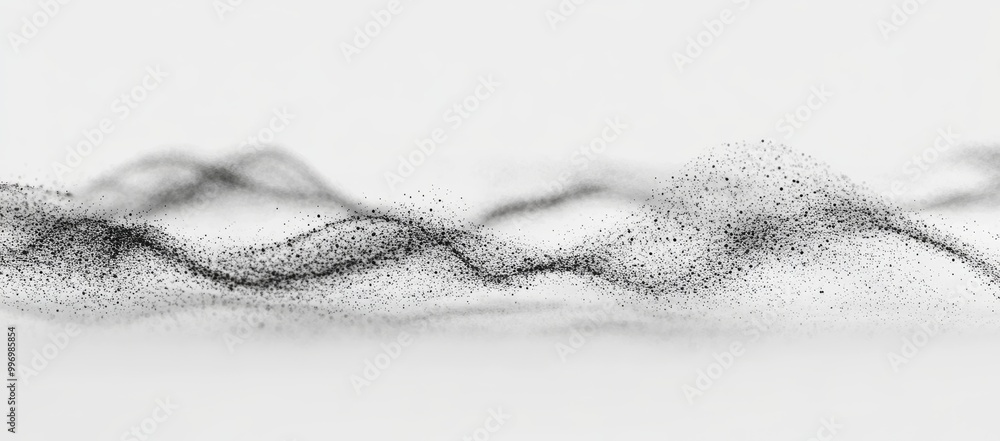 Poster a data stream, a neural network 3d illustration and big data analysis. a global data base and stock 