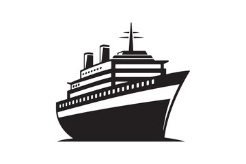 Fishing Boat silhouette vector illustration, Fishing Boat silhouette vector 