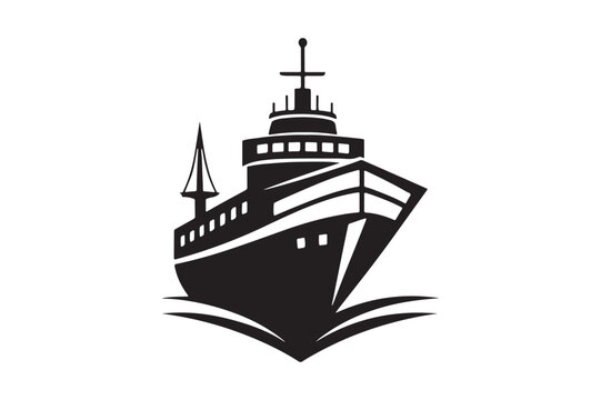 recommend clip art: Fishing Boat silhouette vector illustration, Fishing Boat silhouette vector 