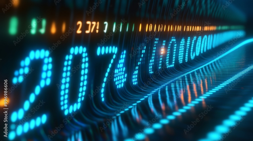 Poster cyber stripes, data lines, and wireless data loops. 3d illustration of big data flows. wavy plane wi