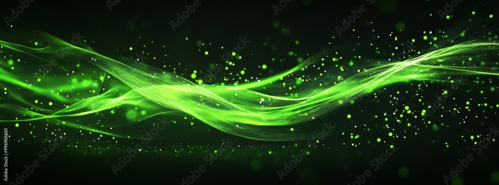 Poster digital information field, peer-to-peer internet, secure data array. abstract tech background in 3d.