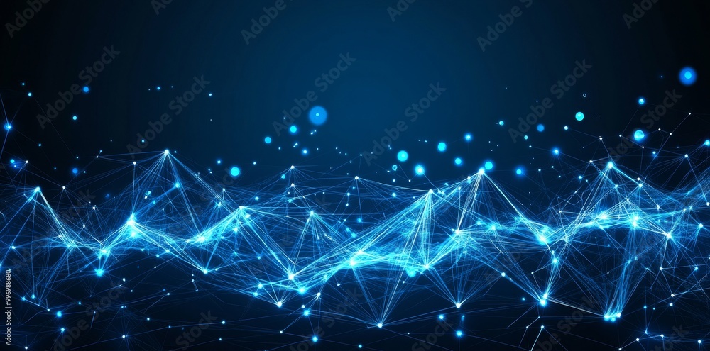 Poster big data and cybersecurity 3d illustration. neural network and cloud technologies. global database w