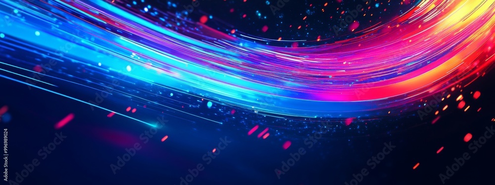 Poster infinite flow of information. digital footprint, data collection, big data. soul, mind and stock. a 