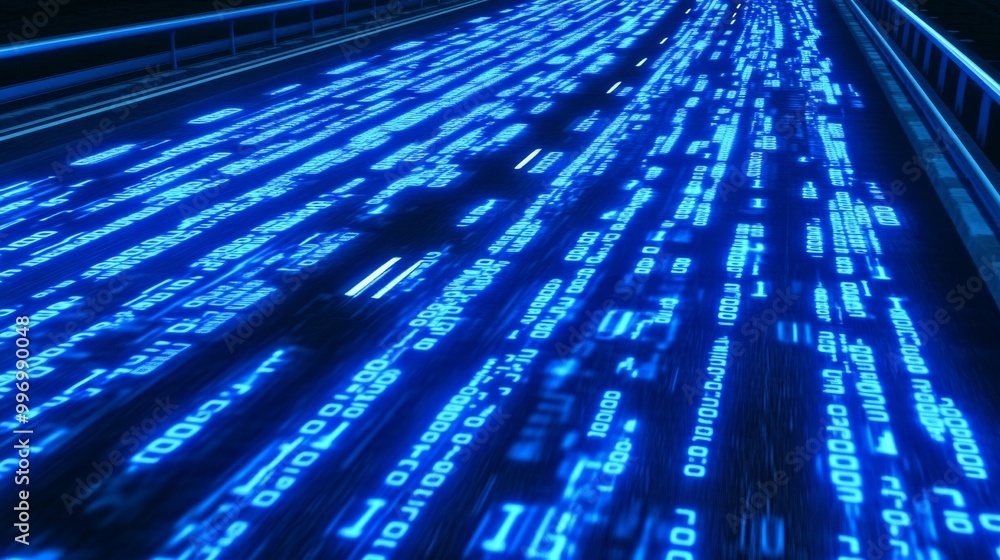 Poster an illustration of wavy lines depicting crypto waves. a cyber technology concept of data flow and co