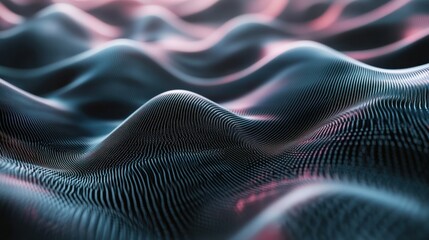 Wave grid abstract graphics,created with Generative AI tecnology.