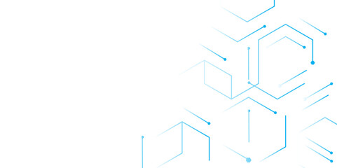 Geometric abstract background with blue hexagons. Blue Grid Mosaic Background. Abstract futuristic hexagon background design. Illustration. Vector design