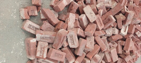 pile of bricks on house building site
