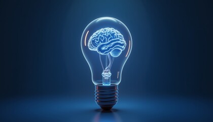 Glowing Futuristic Brain with Energetic Neural Connections