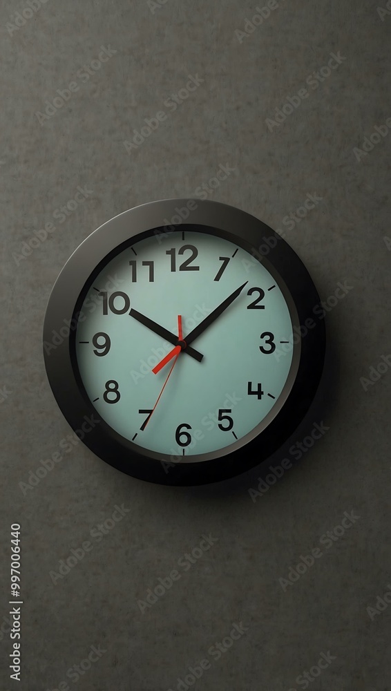 Poster simple clock icon animation