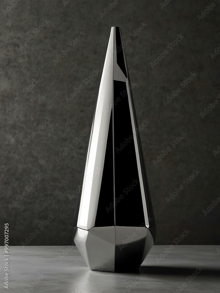 Poster sleek reflective object emphasizing modern design.