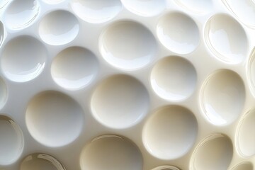 Dimpled golf ball texture, focusing on the repetitive patterns and smooth surface