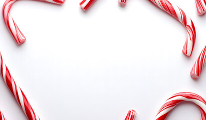 Fototapeta premium Candy Cane on White Background design