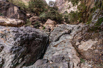 Wadi Lajab canyon, Saudi Arabia