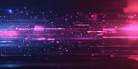 Obraz premium Abstract Light Particles in Motion on Dark Background