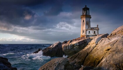 lighthouse at sunset
