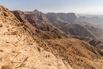 Mountainous landscape near Dhahran al Janub, Saudi Arabia