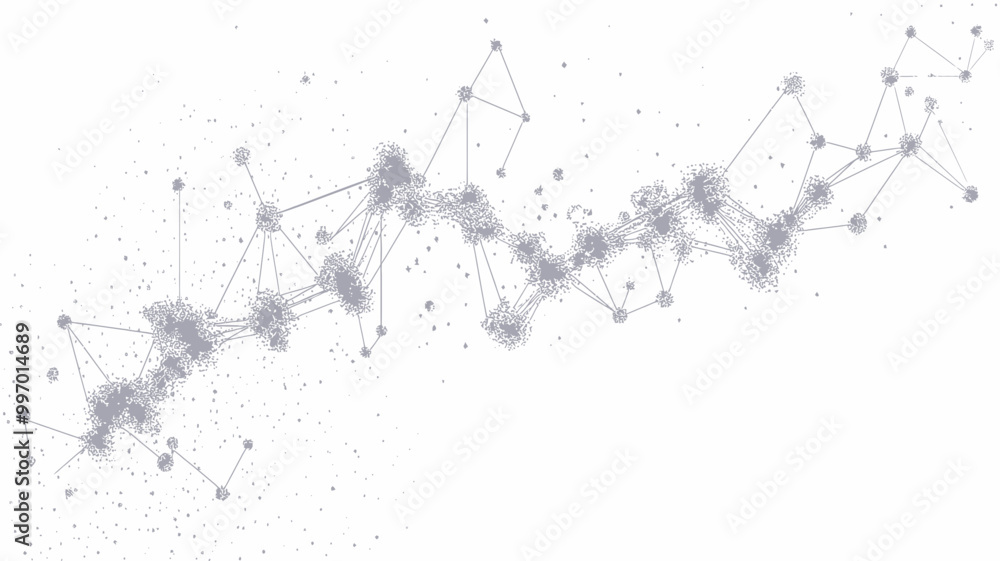 Poster abstract network line break representing freedom and unleashing potential with starry sky background