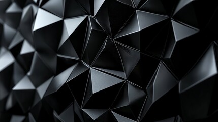 Exploring the Depths of Abstract 3D: A Black Geometric Composition Embodying Precision, Elegance, and Minimalist Art in a Futuristic Design