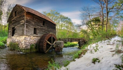 old mill on the river