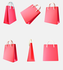 Set shopping bag 3D