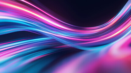 Fototapeta premium Abstract Glowing Lines - Dynamic and Vibrant Digital Art