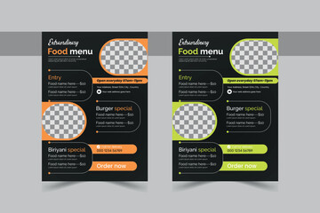 Food Flyer Template design Restaurant food menu