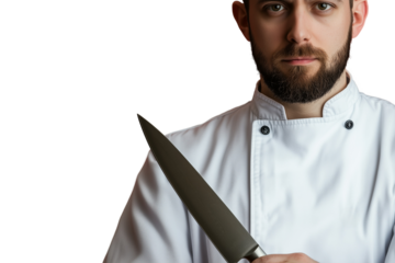 chef holding a knife