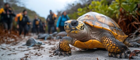 Sea Turtle Close-Up: A Striking Portrait of Wildlife