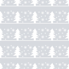 Seamless New Year and Christmas print pattern wallpaper background with decorative fir trees vector illustration winter minimalism picture	