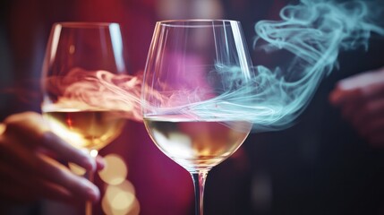 A sommelier swirls a glass of wine, appreciating the aroma and taste as part of their sensory evaluation. Generative AI.