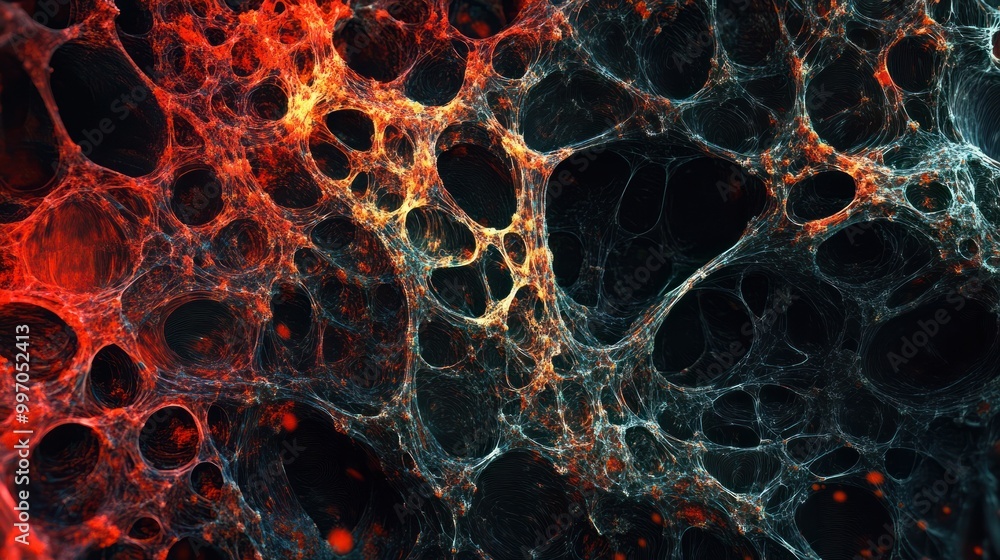 Poster modern digital abstract 3d background. copy space. based on generative ai