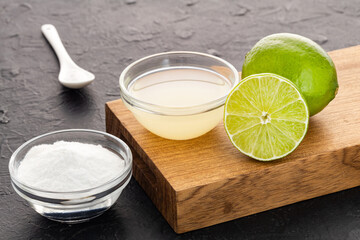 Citrus latifolia - Lemon and lemon juice and baking soda.