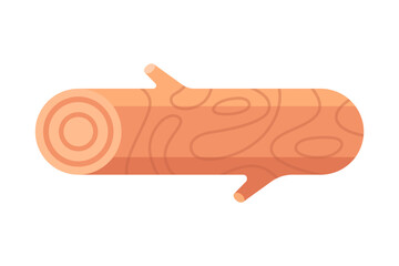 a large log cut down in the forest. timber harvesting.