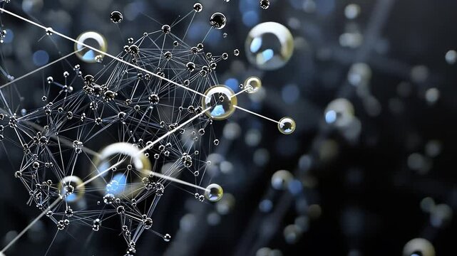 Macro Molecule Network Abstract Motion Design 