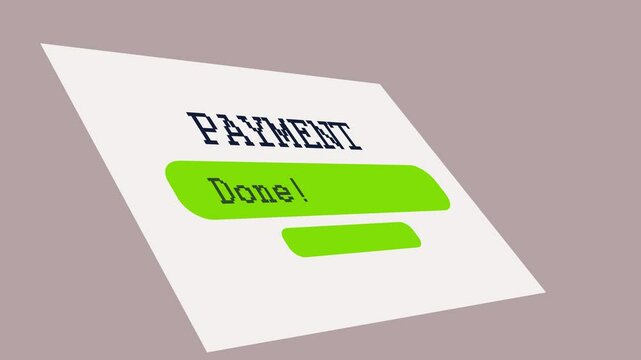 payment gateway processing and done animation, payment of medical insurance, taxes and essential expenses through online channels with security and encryption.