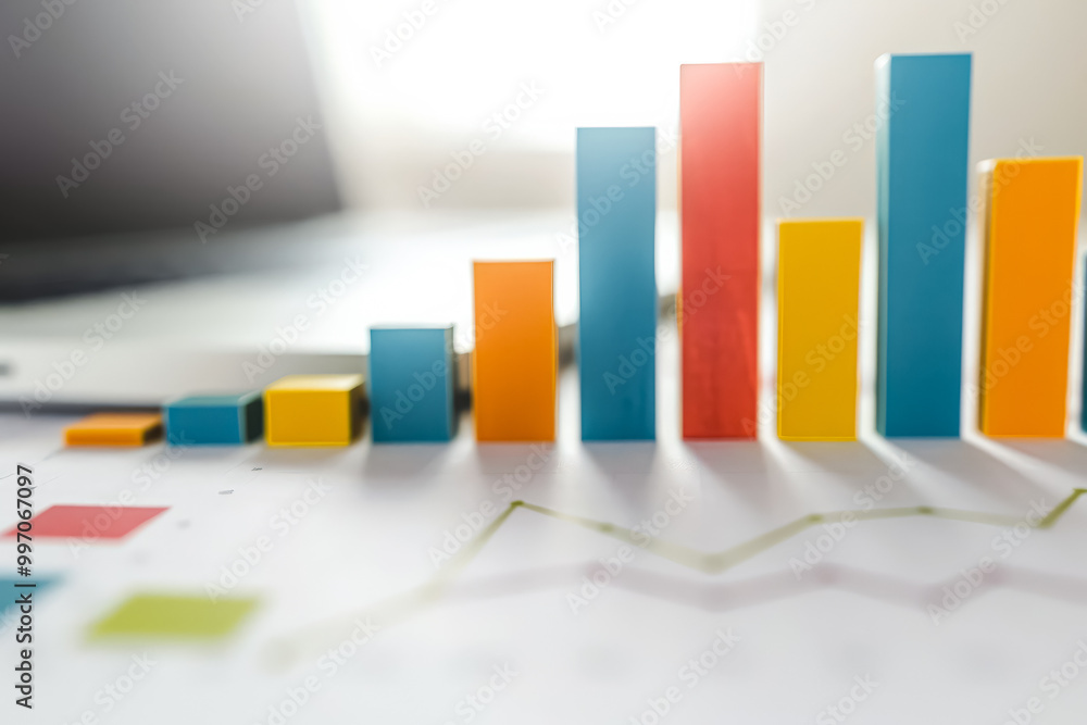 Aufkleber a graph with a blue line and orange and yellow lines. the orange and yellow lines are the second and