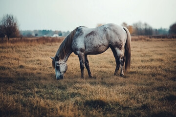 Naklejka premium horse in the field