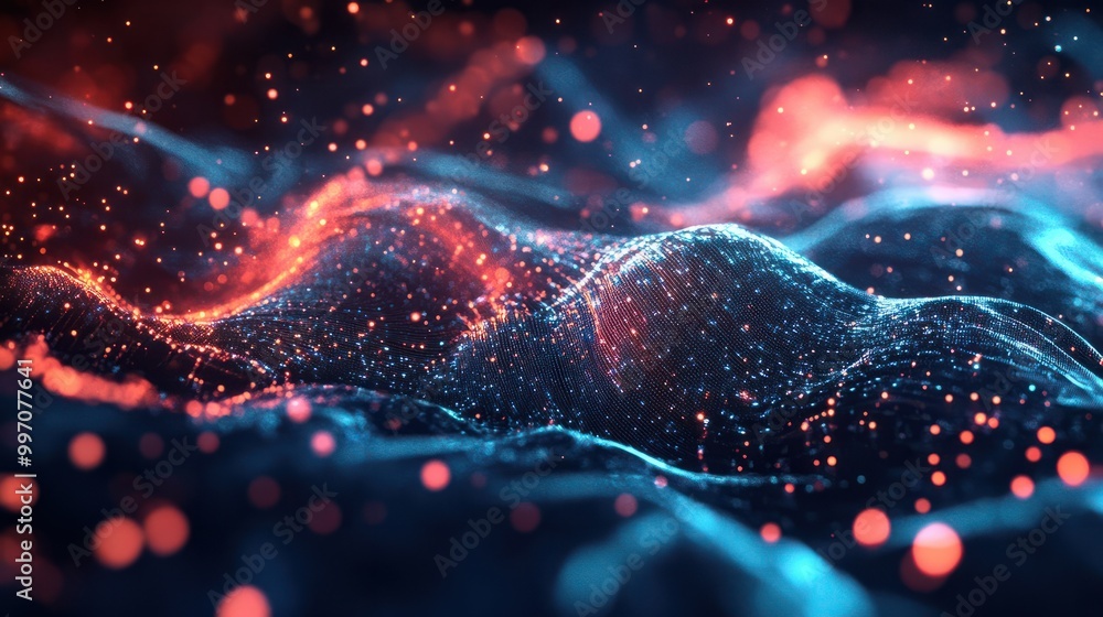 Poster modern digital abstract 3d background. can be used in the description of network abilities, technolo