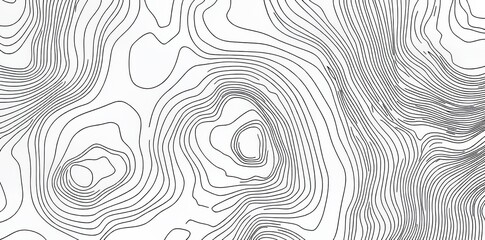 The backdrop of the contour map is composed of the topography grid map, the stylized topographic contour map, and the mountain relief relief plotted in lines and waves.