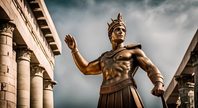 The Colossus of Rhodes. 7 Wonders of the Ancient World.