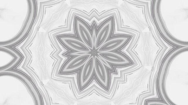 bl&uuml;tenf&ouml;rmige abstrakte Grafik, Sternf&ouml;rmig, Fr&uuml;hlingsdesign, Pastellfarben, Mandala, mittig, symmetrisch, grau