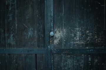 Old black door