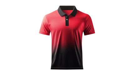 Front view of polo t-shirt mockup template for sportswear with intricate design details, design polo t-shirt, polo t-shirt details, sports polo t-shirt, on a transparent backgrounds