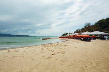 Fototapeta premium costa da praia do forte jurere internacional florianopolis santa catarina brasil jurerê Florianópolis